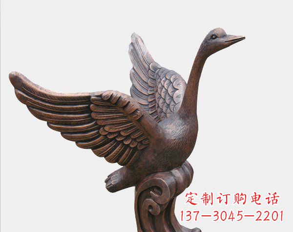 温州中领雕塑铸造完美的天鹅铜雕