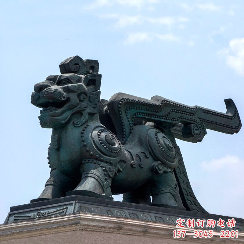 温州中领雕塑-铜制獬豸雕塑