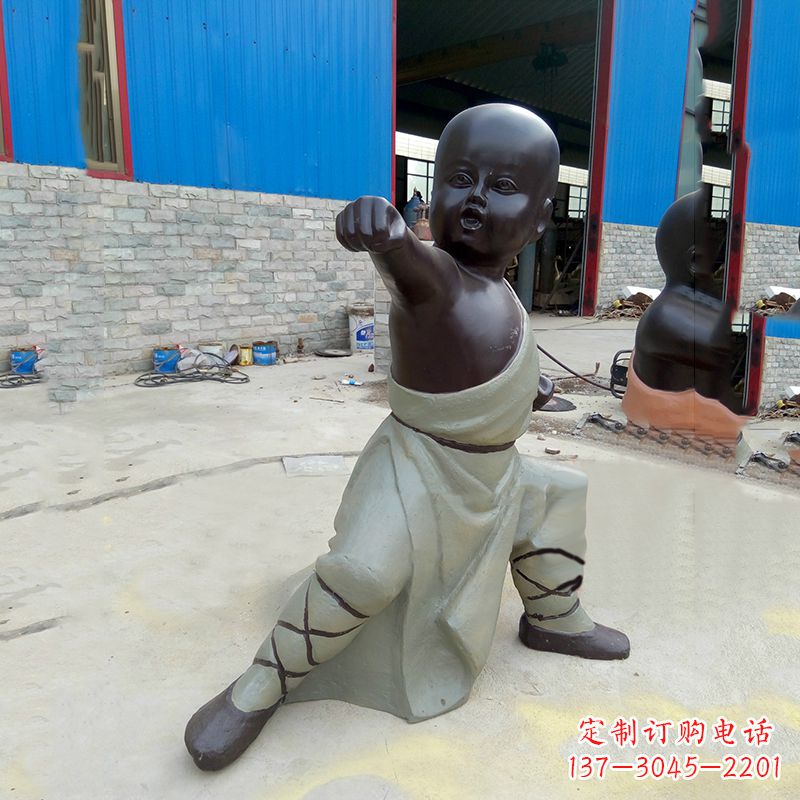 温州精致和尚铜雕塑