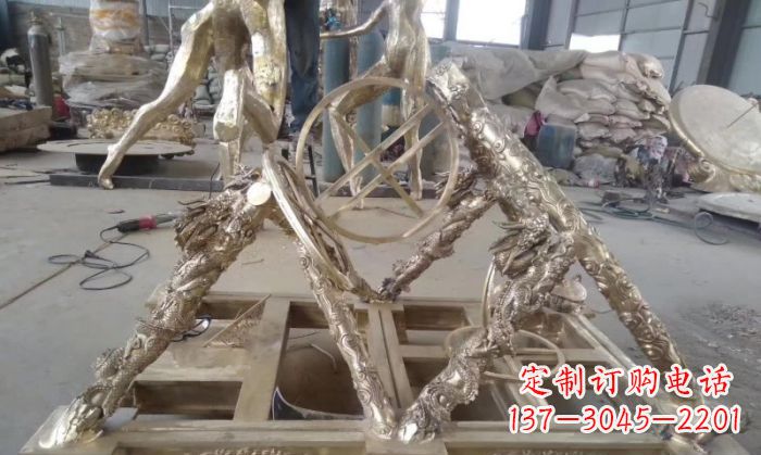 温州“百年古董浑天仪铜雕,让古典美触手可及”