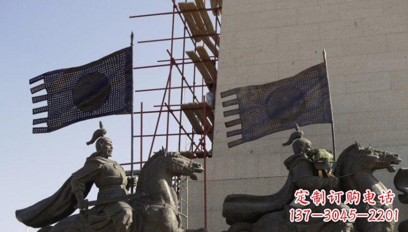 温州古代将军景区铜雕