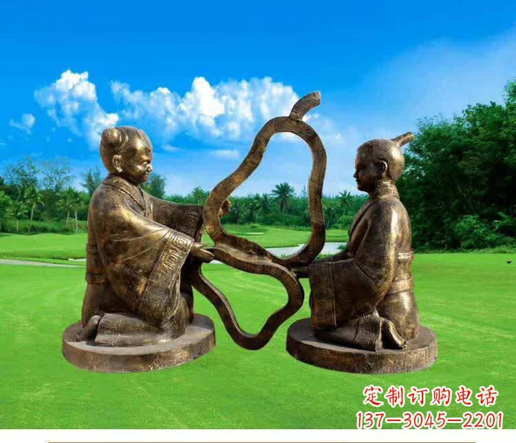 温州精美古代孔融让梨人物铜雕