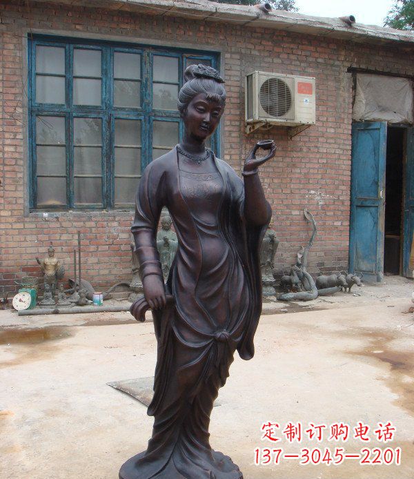 温州古代美女公园人物铜雕