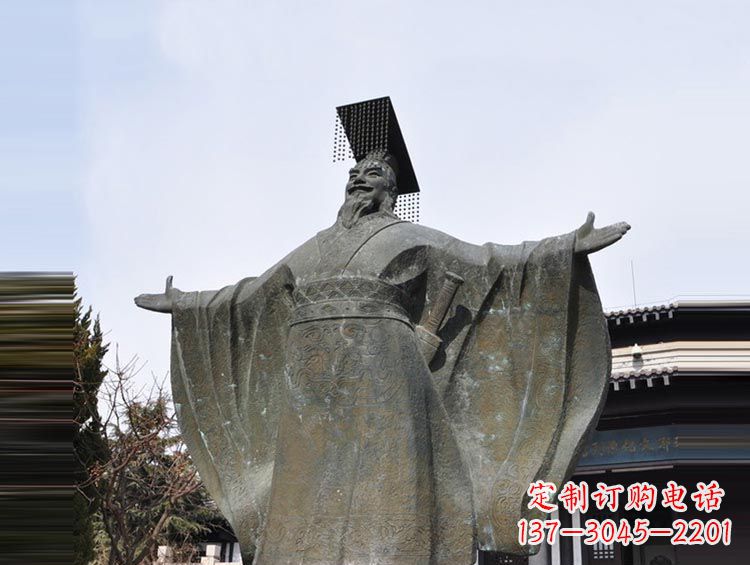 温州秦始皇铜雕,象征历史的永恒美丽