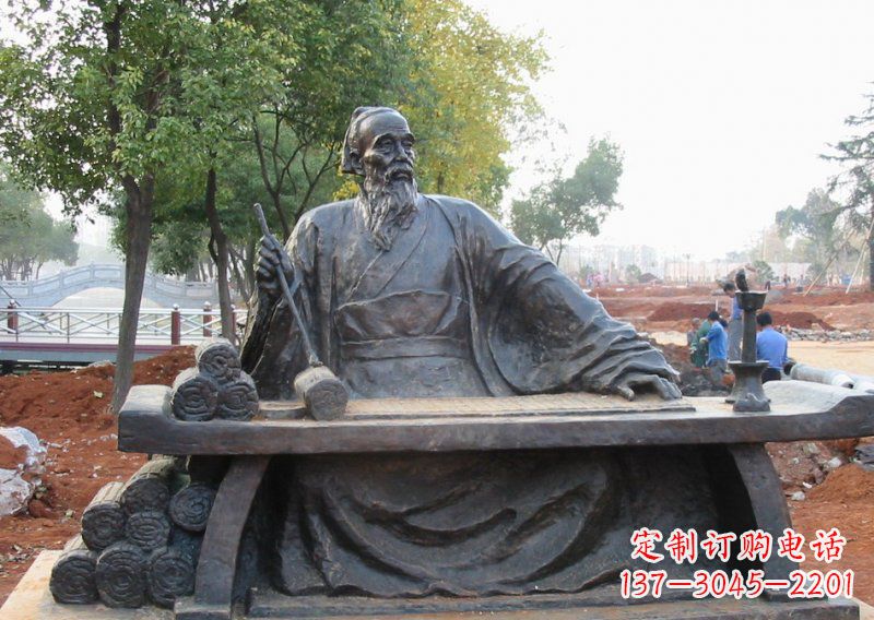 温州古代名医张仲景铜雕 (2)