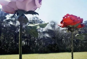 温州精美不锈钢雕刻玫瑰花雕塑