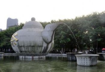 温州精致雕塑茶壶石雕