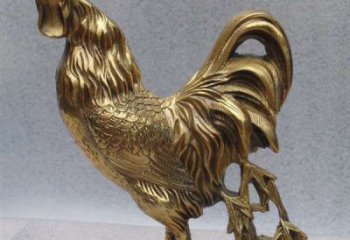 温州经典公鸡铜雕