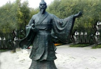温州孟子铜雕塑，荟萃战国时期智慧精华