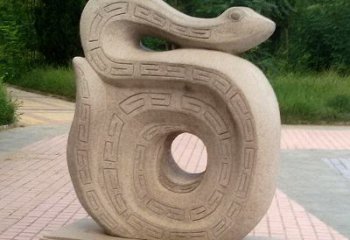 温州砂岩动物蛇雕塑