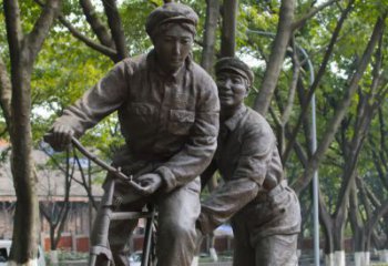 温州装饰你家园的自行车雕塑