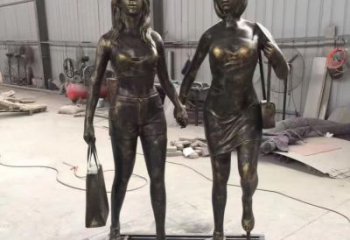 温州铜雕女人唤醒美好回忆