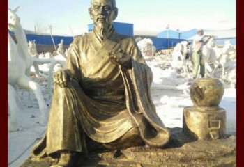 温州张仲景雕塑——杰出古代名人熬中药的传奇