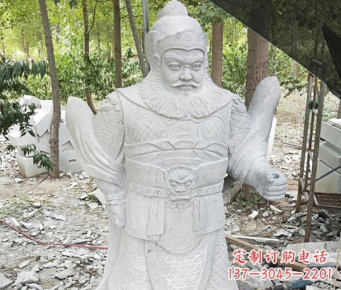 温州精美古典关公石雕
