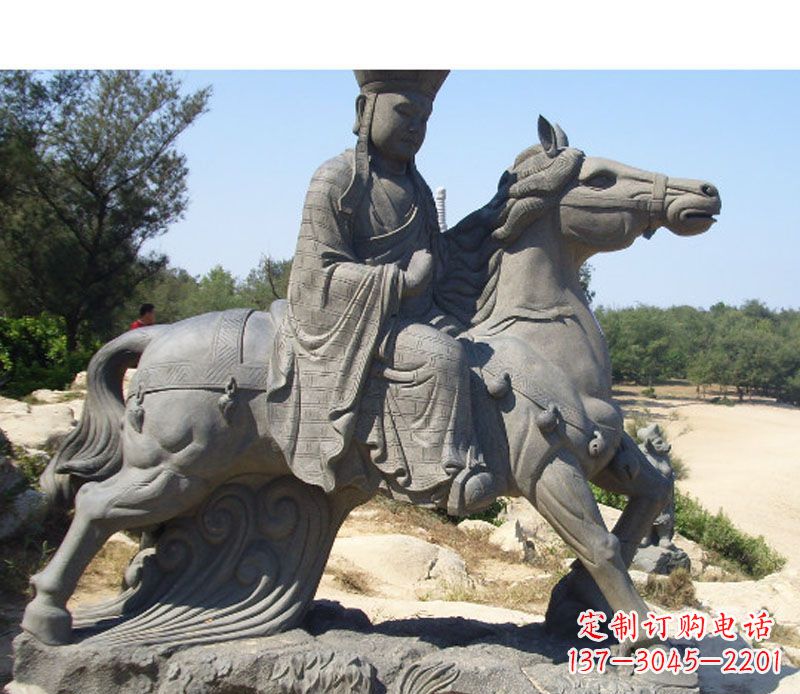 温州古代人物唐僧骑马雕塑