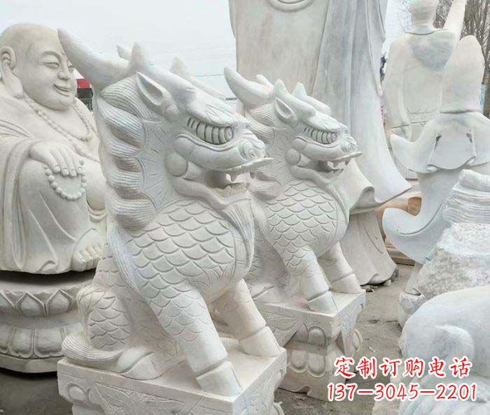 温州中领雕塑麒麟石雕:传承古典韵味