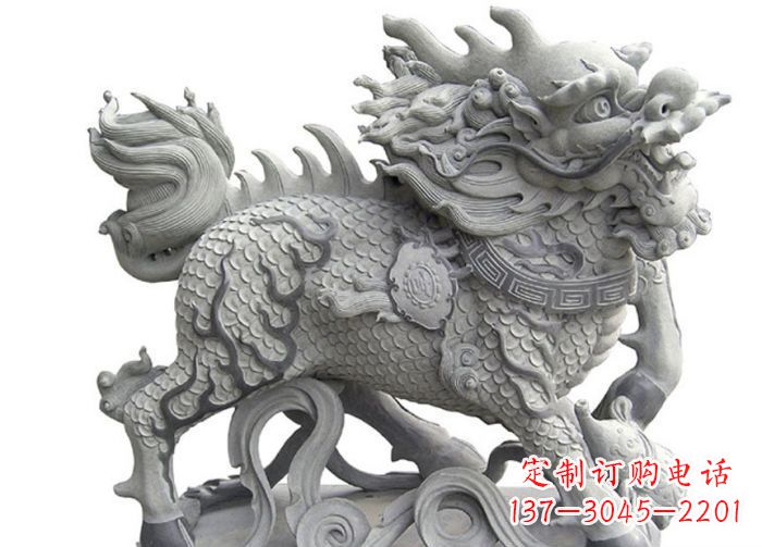 温州古代神兽麒麟石雕 (3)