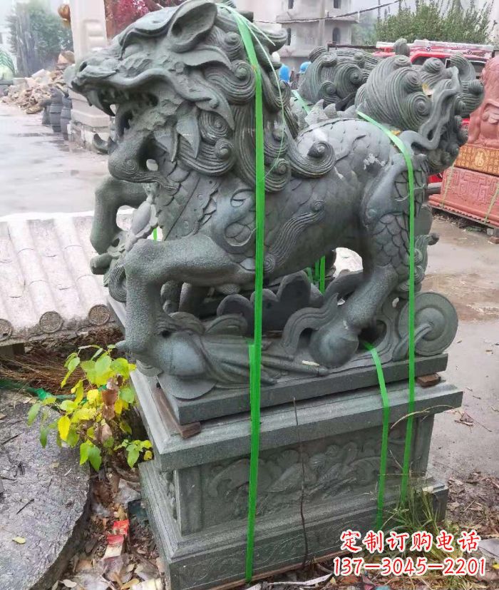 温州古代神兽麒麟石雕 (4)