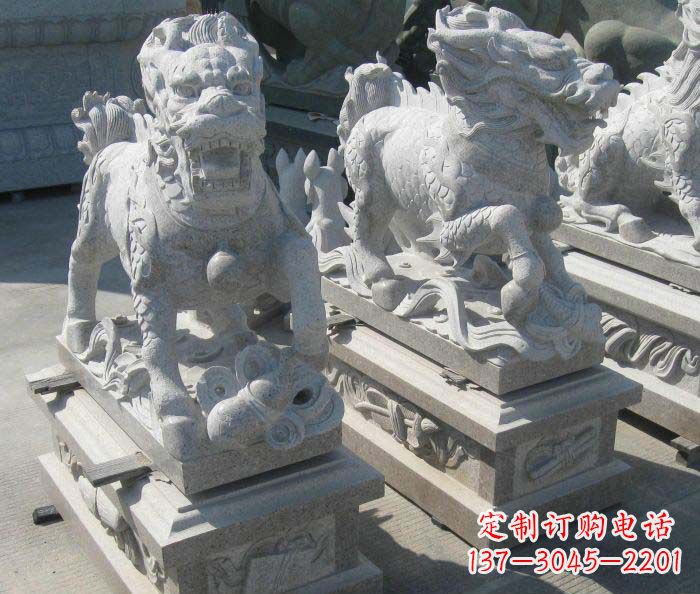 温州古代神兽麒麟石雕