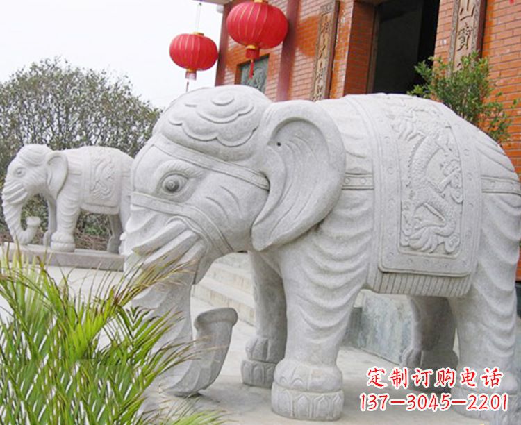 温州传统古典石雕大象