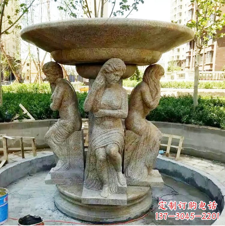 温州古典石雕喷泉精美雕塑