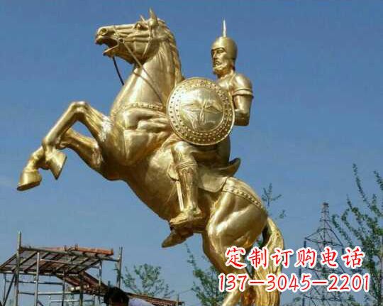 温州古罗马战士骑马铜雕