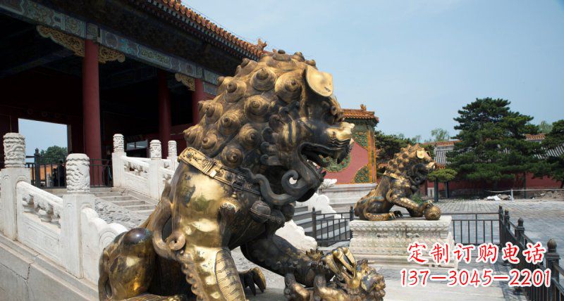 温州黄铜狮子雕塑——象征着永恒的力量