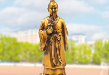 温州古代神医纯铜扁鹊雕像
