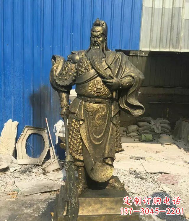 温州精美雕刻的关公铜雕