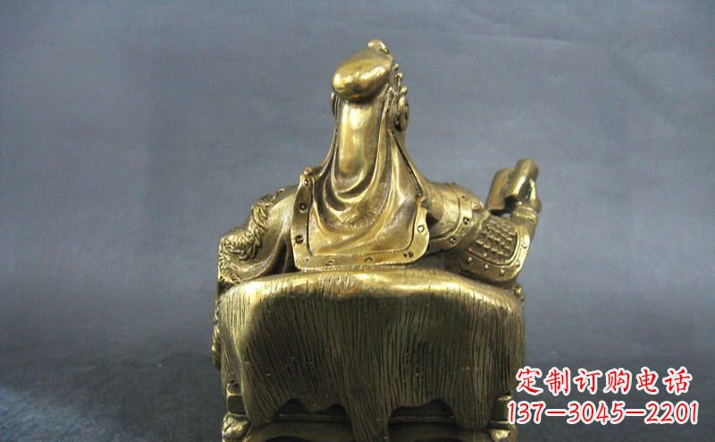 温州关公读春秋武财神铜雕