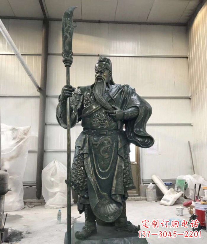 温州正宗唐朝关公铜雕艺术品