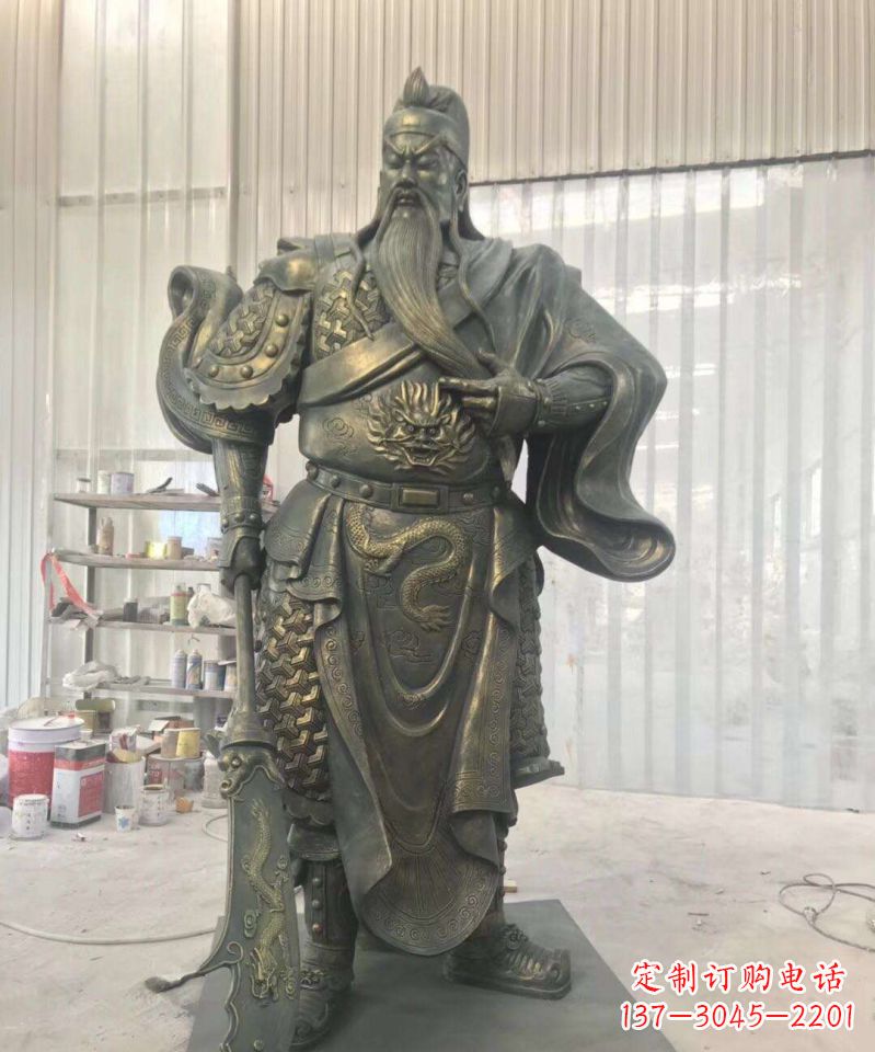 温州关公铜雕–传承古老的英雄气概