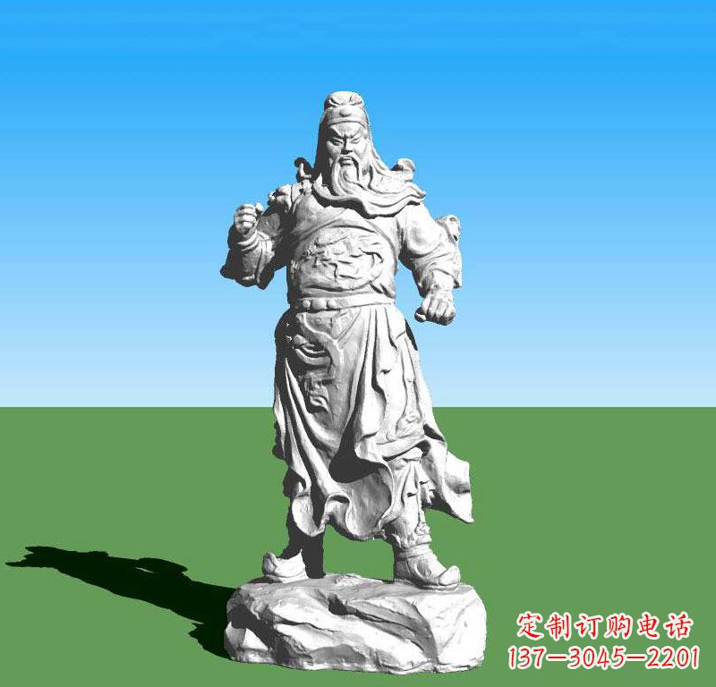 温州关羽关云长石雕