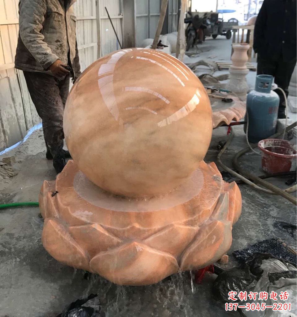 温州观音风水球定制雕塑
