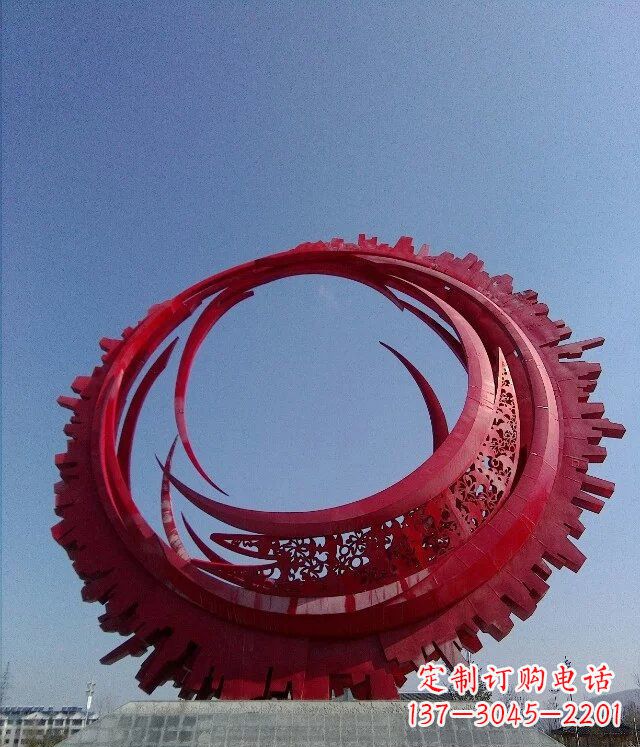 温州广场不锈钢齿轮圆盘雕塑