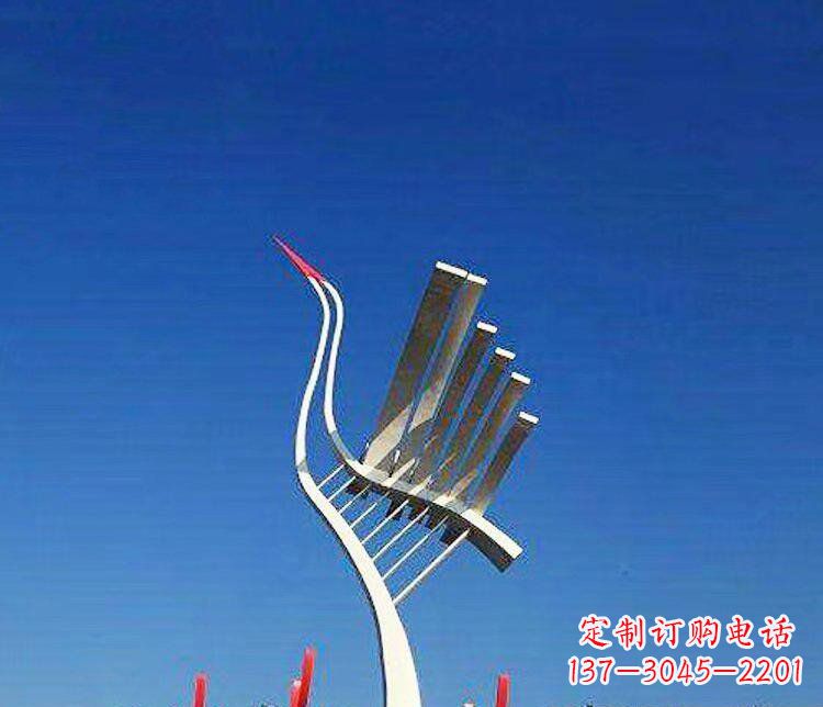 温州丹顶鹤景观雕塑,完美定制