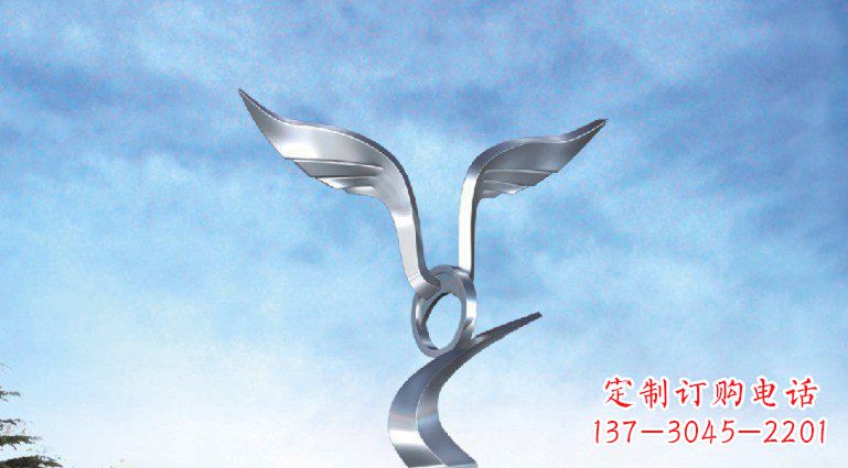 温州中领雕塑出品:不锈钢海鸥雕塑