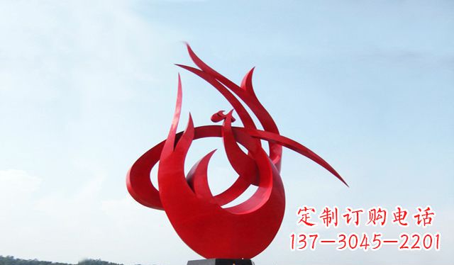 温州广场不锈钢大型凤凰雕塑