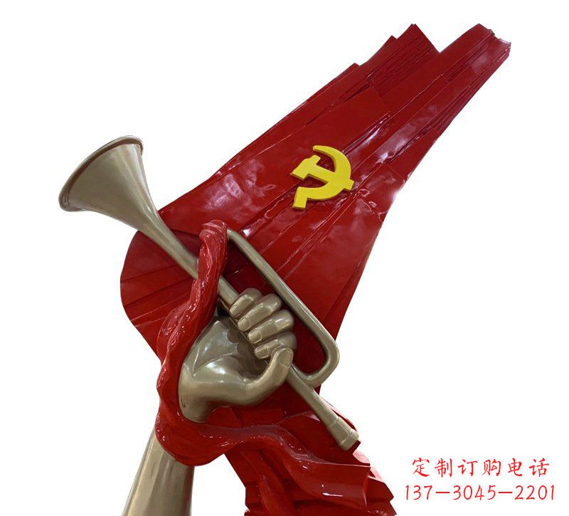 温州优质不锈钢党旗雕塑