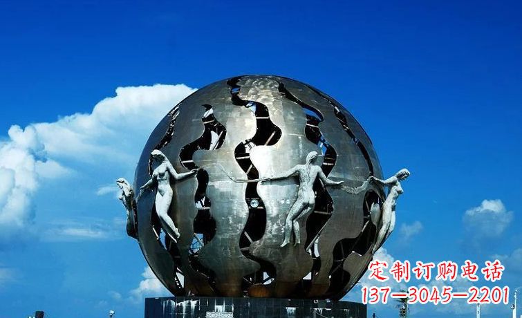 温州中领雕塑:不锈钢地球雕塑