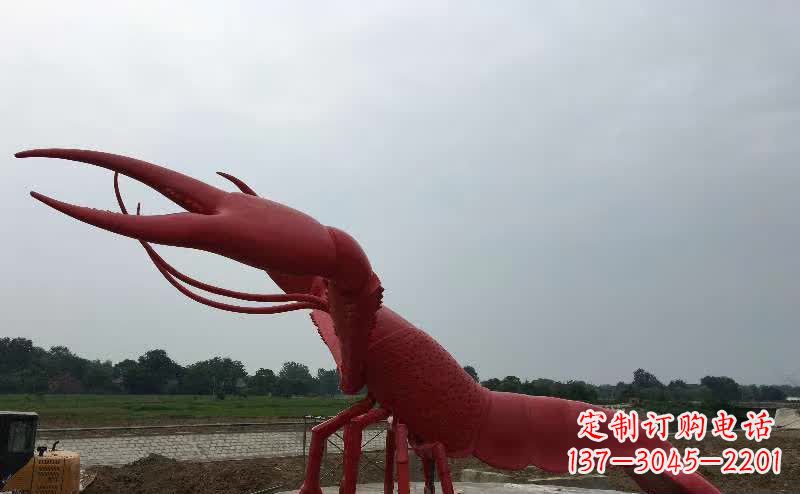 温州广场不锈钢仿真龙虾雕塑