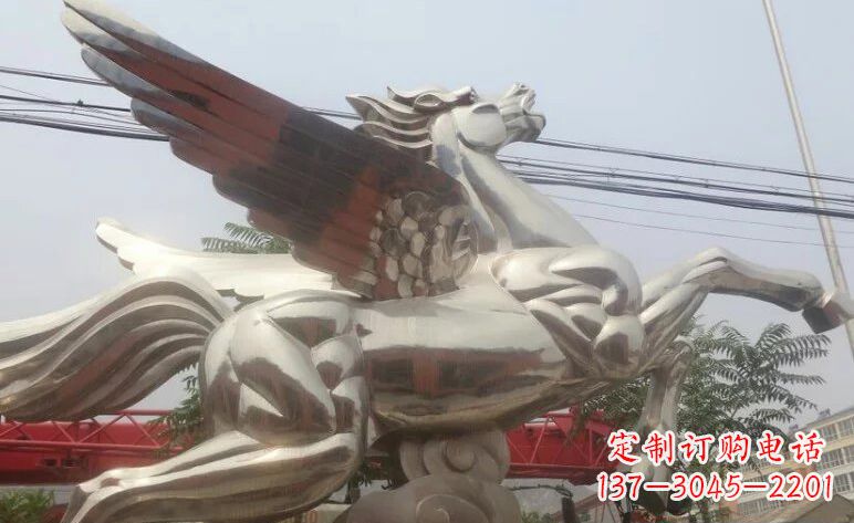 温州流畅优美的不锈钢飞马雕塑