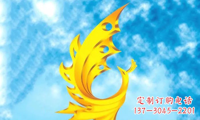 温州中领雕塑-不锈钢凤凰雕塑