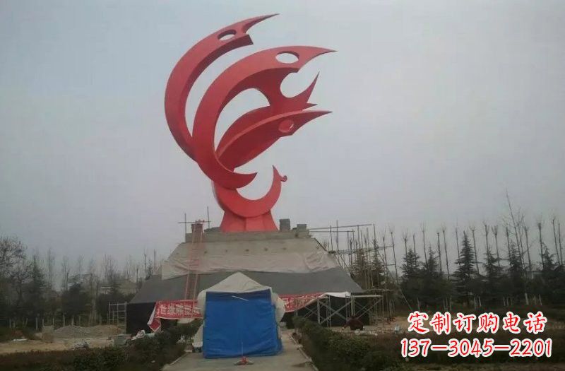 温州广场不锈钢凤凰雕塑222