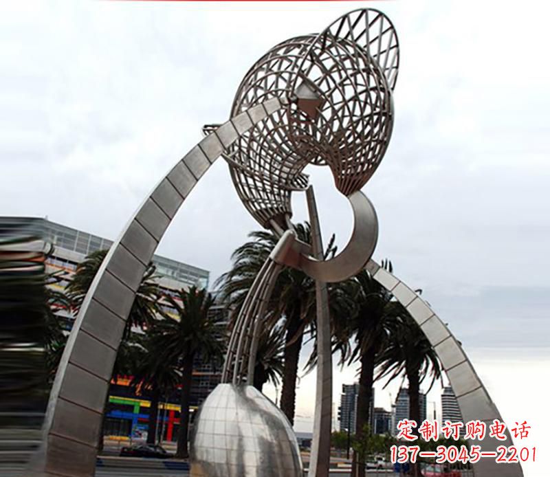 温州广场不锈钢海螺雕塑