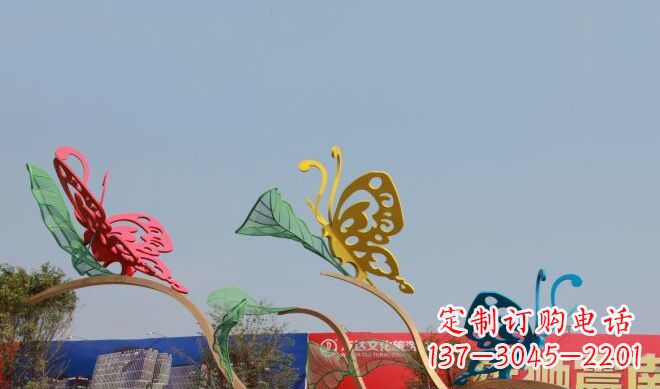 温州广场不锈钢蝴蝶雕塑