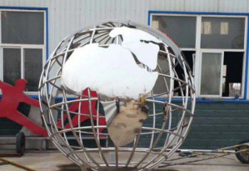 温州中领雕塑制作专业不锈钢地球仪景观雕塑