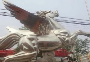 温州流畅优美的不锈钢飞马雕塑