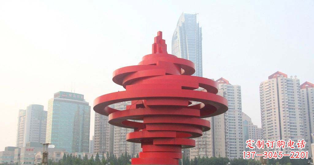 温州广场不锈钢火炬雕塑