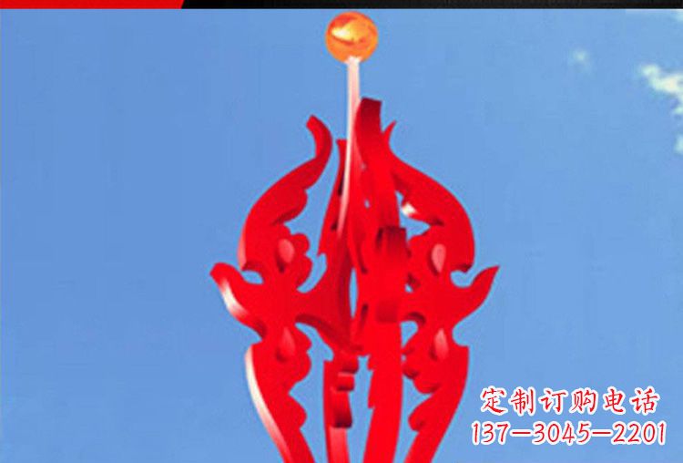 温州中领雕塑:唯美飘拂的不锈钢火苗雕塑